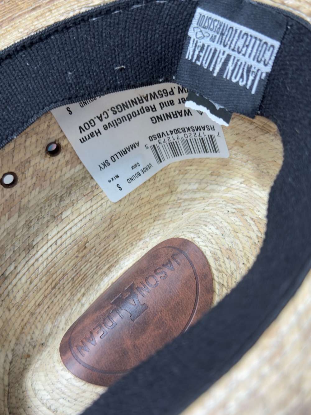 Women's Straw Western Hat in Tan with Braided Accent - Picture 4 of 9